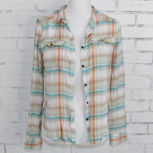 Roxy Button Up Plaid Flannel